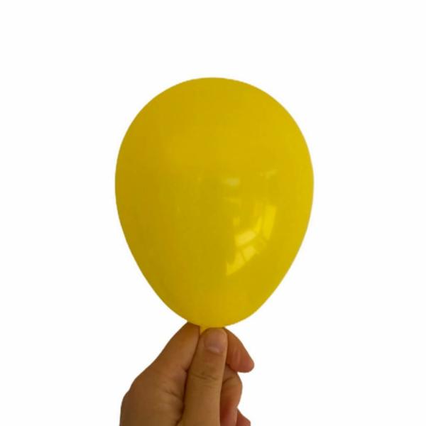 5-Inch Yellow Mini Latex Balloons 10Pk  |   Plain Colour