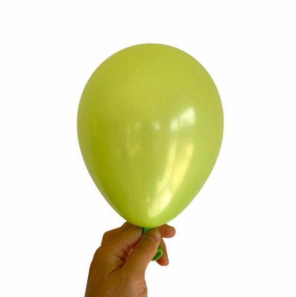 5" Mini Lime Green Latex Balloons 10Pk  |   Plain Colour