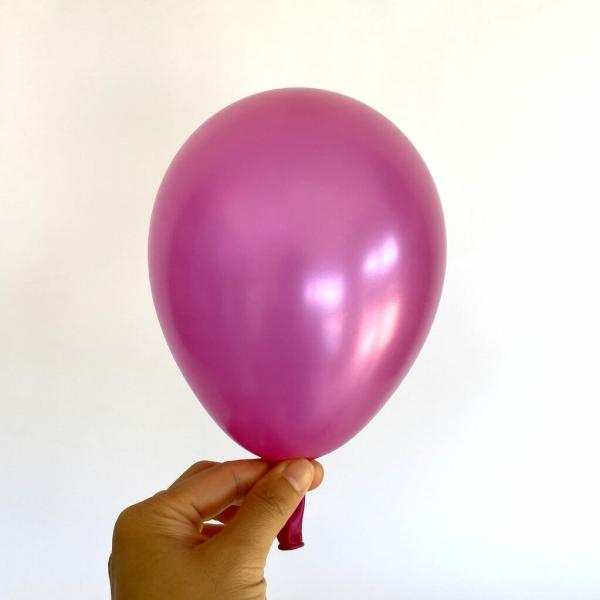 5" Pearl Fuchsia Mini Latex Balloons 10Pk  |   Pearl Balloons