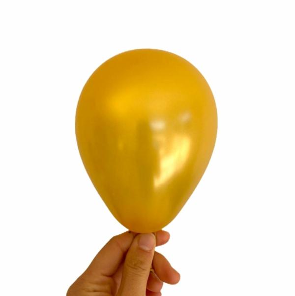 5" Pearl Gold Mini Latex Balloons 10Pk  |   Pearl Balloons