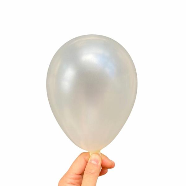 5" Pearl White Mini Latex Balloons 10Pk  |   Pearl Balloons