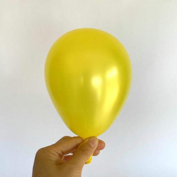 5" Pearl Yellow Mini Latex Balloons 10Pk  |   Pearl Balloons