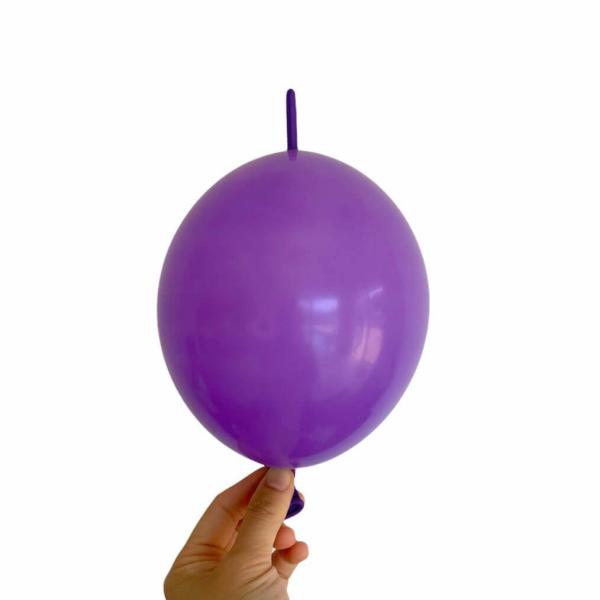 6-Inch Mini Latex Linking Tail Balloons 10Pk – Purple  |   Tail Balloons