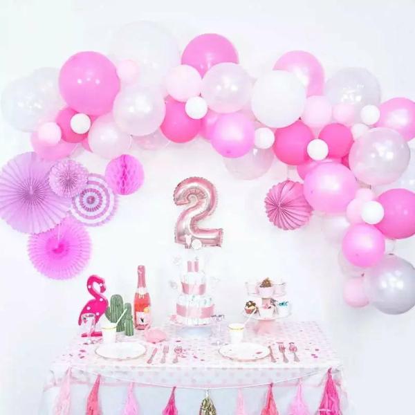 60Pcs Pink Latex Balloon Garland Set  |   Balloon Garlands