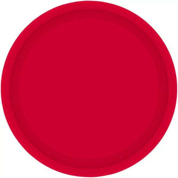 Apple Red Round Paper Plates 17Cm 20Pk  |   Party Plates