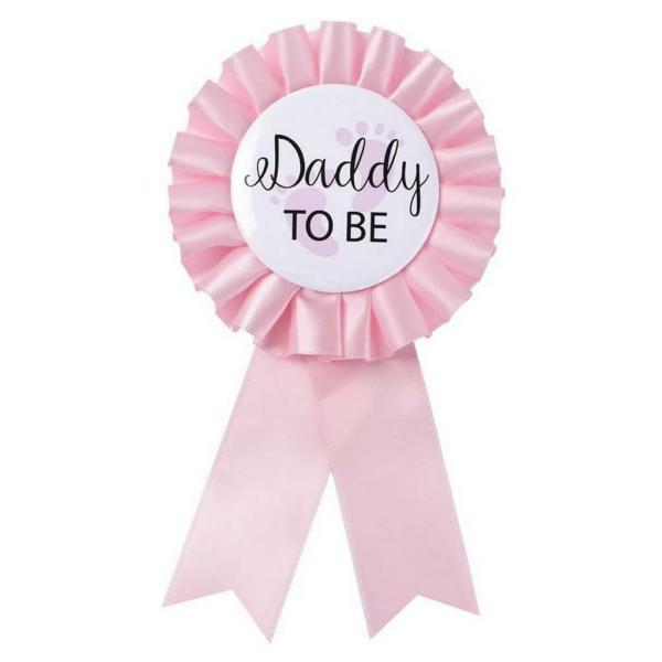 Baby Pink ‘Daddy To Be’ Ribbon Badge  |   Award Ribbons