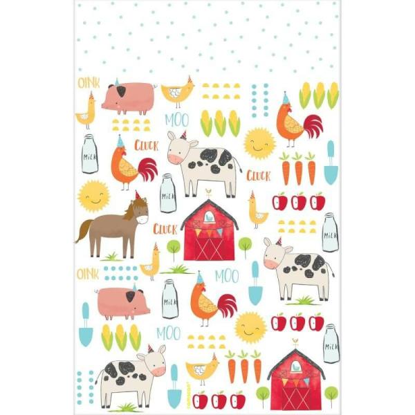 Barnyard Birthday Plastic Tablecover  |   Table Covers