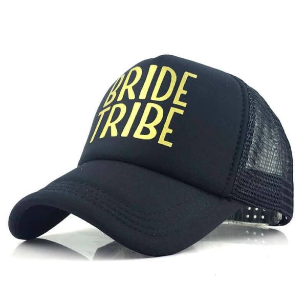 Black Bride Tribe Snapback Mesh Baseball Cap  |   Party Hats