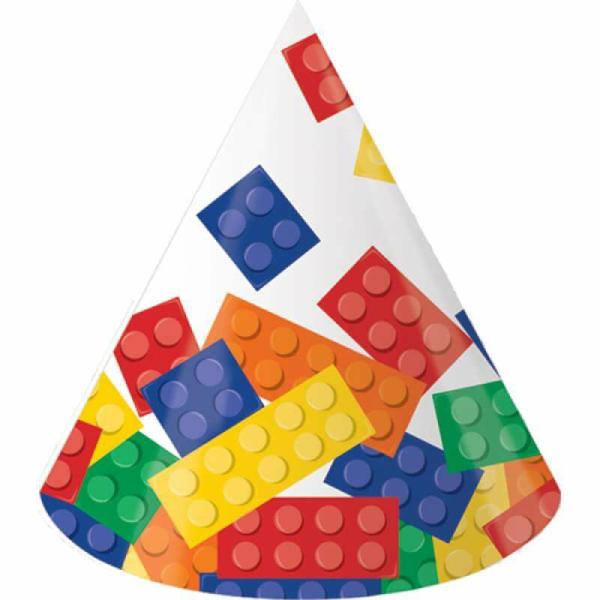 Block Party Cone Shaped Party Hats  |   Party Hats