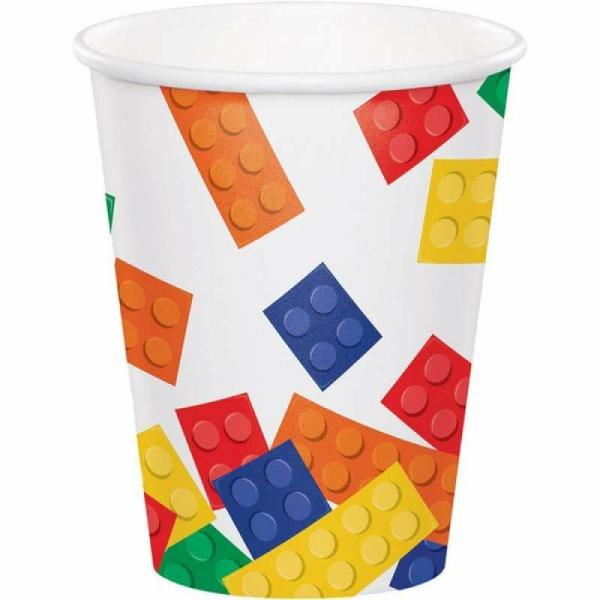 Block Party Paper Cups 266Ml  |   Party Cups