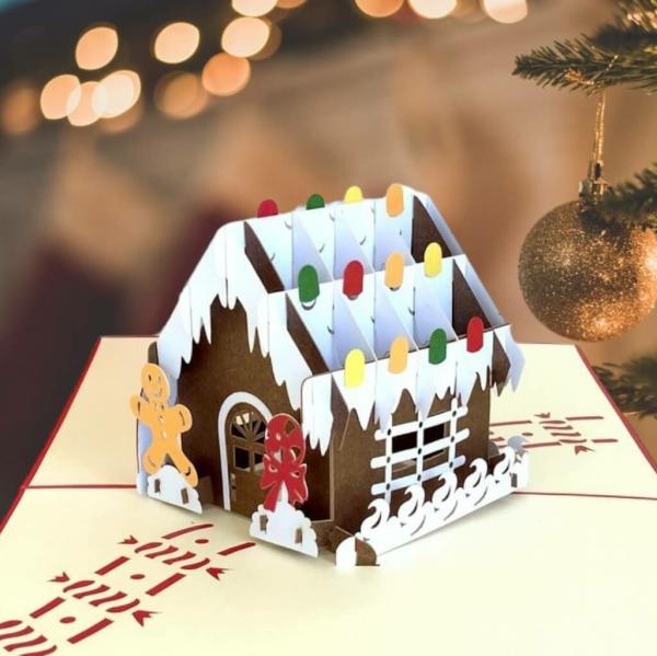 Christmas Gingerbread House Pop Up Card  |   Christmas