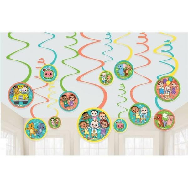 Cocomelon Spiral Swirls Hanging Decorations Value Pack  |   Swirls