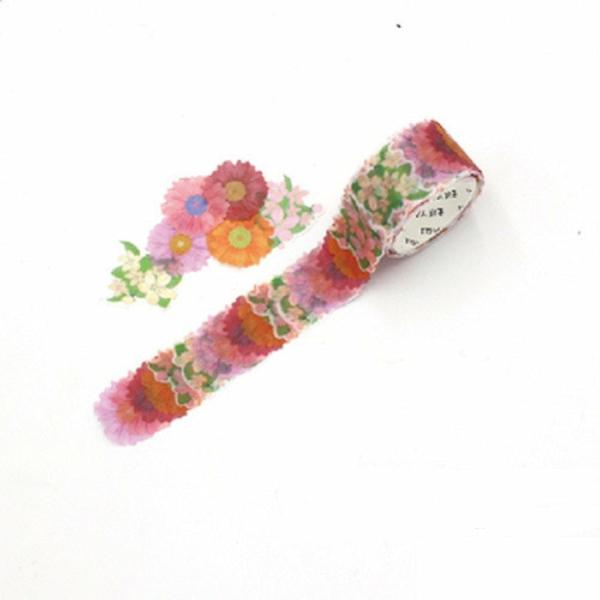 Colourful Marigold Flower Washi Tape Sticker 200 Roll  |   Washi Tape Stickers