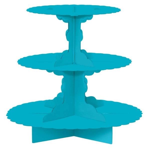 Cupcake 3 Tier Treat Stand – Caribbean Blue  |   Cake Stands