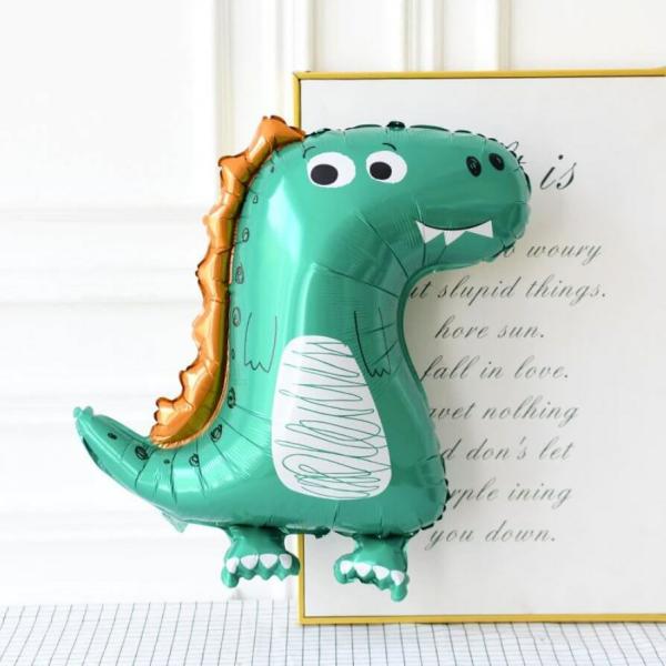 Cute Blue Dinosaur Cartoon Foil Balloon  |   Shaped Balloons