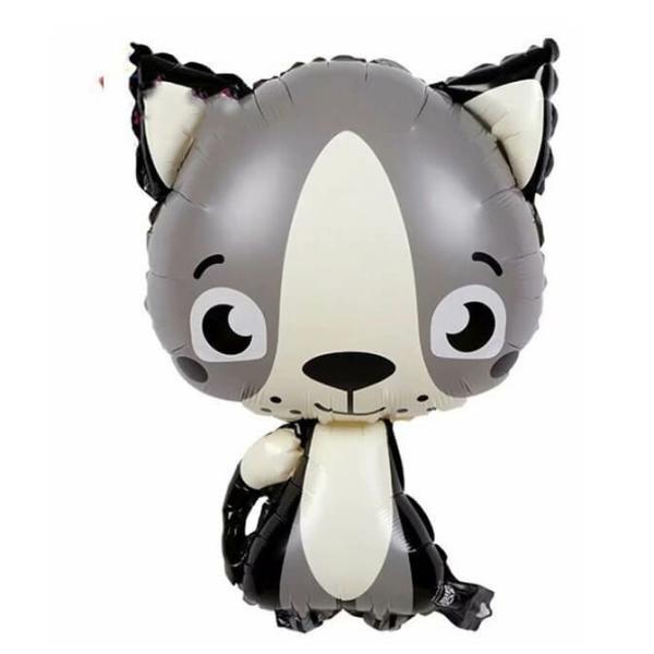 Cute Grey Fox Foil Balloon  |   Animal Balloons