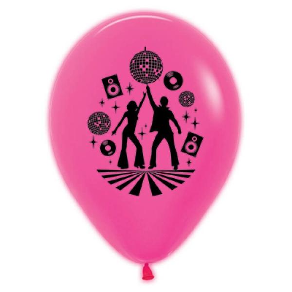 Disco Neon Fuchsia 30Cm Latex Balloons  |   Neon Balloons