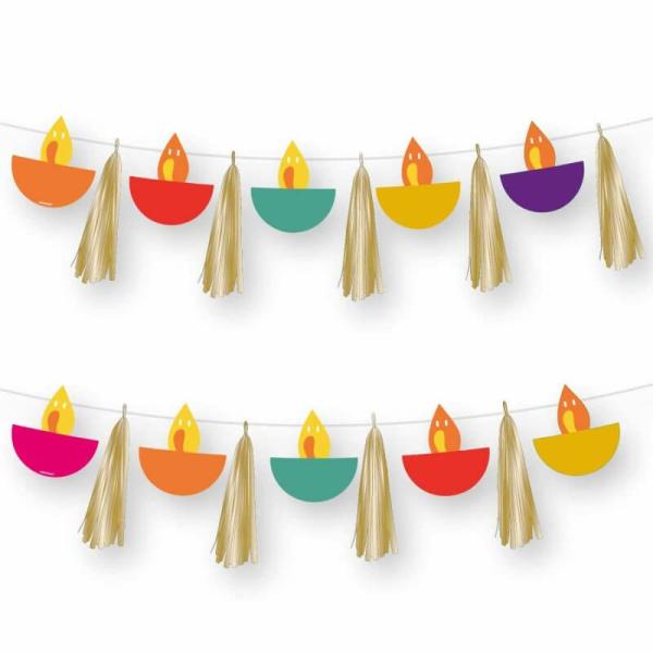 Diwali Symbol & Tassel Garland 1.5M  |   Paper Tassels