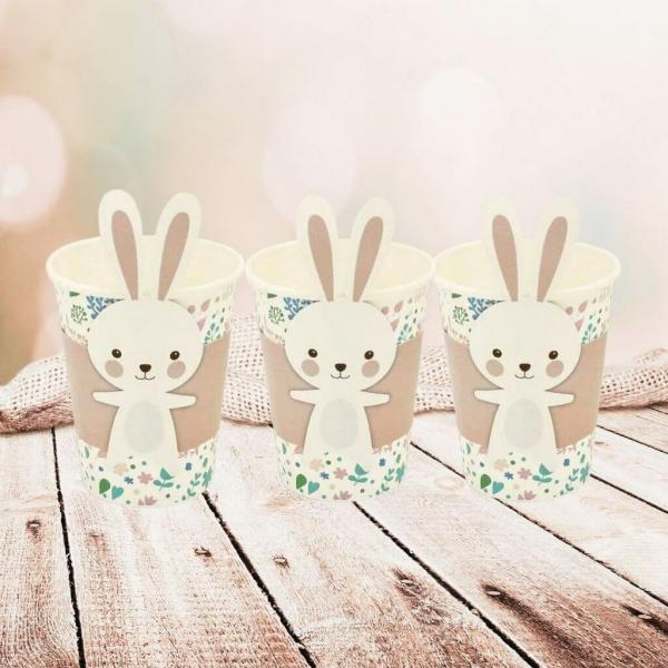 Easter Bunny Paper Cups & Wraps 8Pk  |   Party Cups