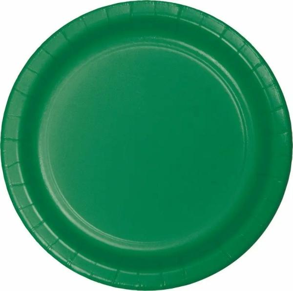 Emerald Green Lunch Paper Plates 18Cm 24Pk  |   Party Plates