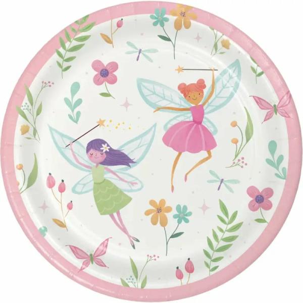 Fairy Forest Lunch Paper Plates 18Cm 8Pk  |   Party Plates