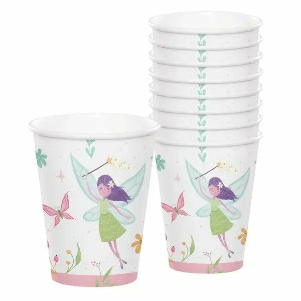 Fairy Forest Paper Cups 266Ml 8Pk  |   Party Cups