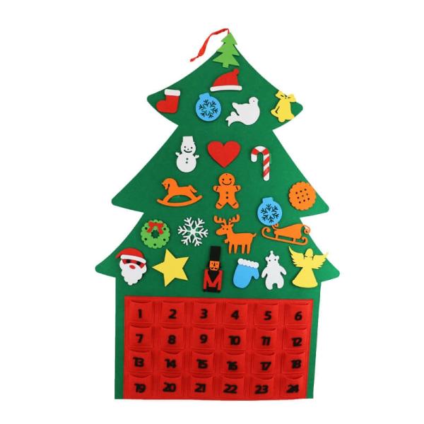 Felt Christmas Tree Advent Hanging Calendar 1  |   Everlasting Bears