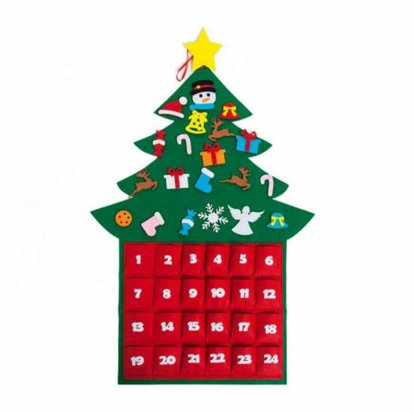 Felt Christmas Tree Advent Hanging Calendar 2  |   Everlasting Bears