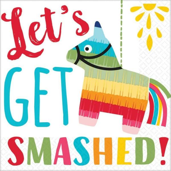 Fiesta Let’s Get Smashed Beverage Napkins 16Pk  |   Party Napkins