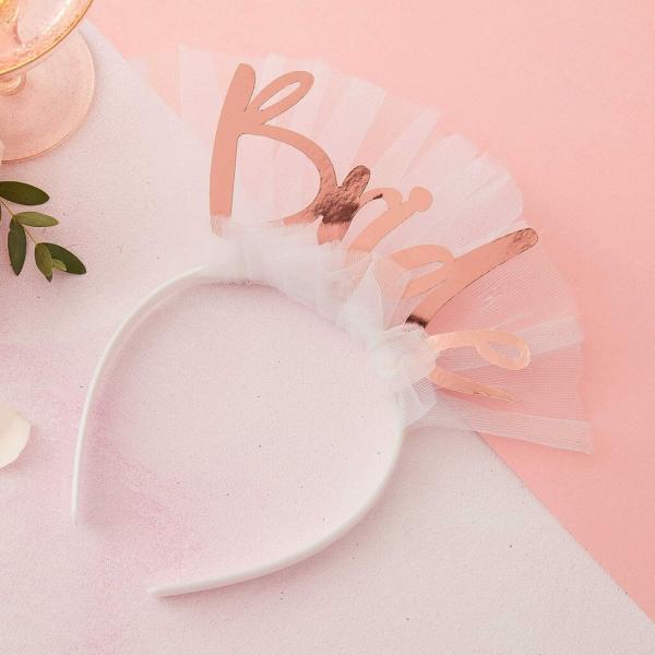 Floral Hen Party Bride Headband  |   Party Veils