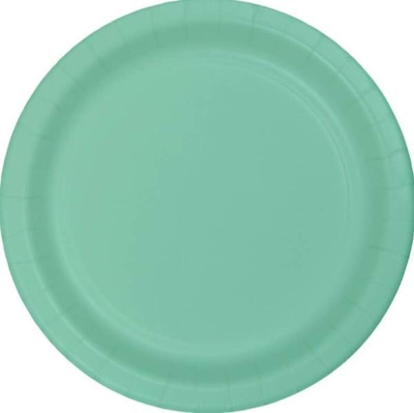 Fresh Mint Green Paper Lunch Plates 18Cm 24Pk  |   Party Plates