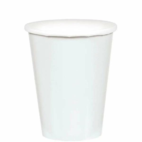 Frosty White Paper Cups 266Ml 20Pk  |   Party Cups