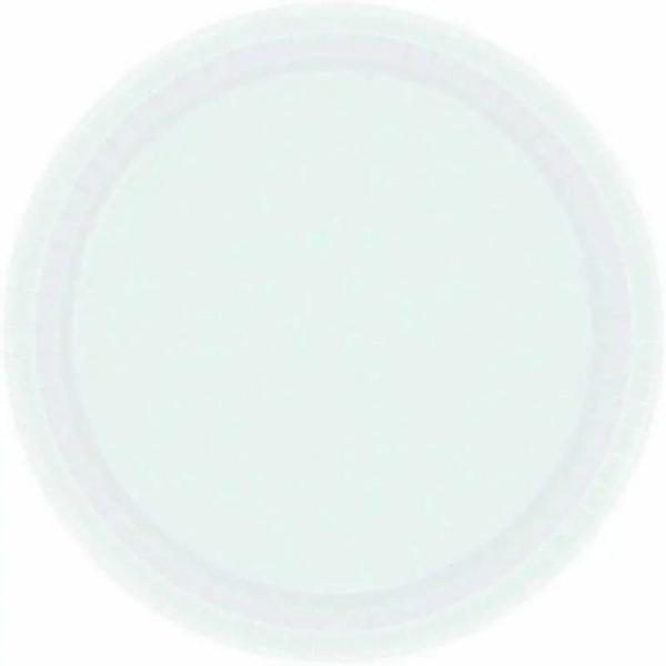 Frosty White Round Paper Plates 17Cm 20Pk  |   Party Plates