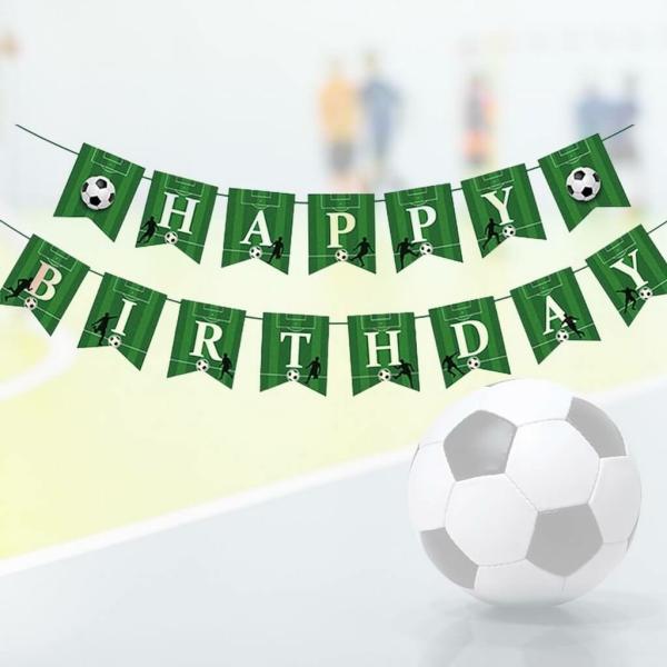 Happy Birthday Soccer Paper Bunting  |   Party Banners