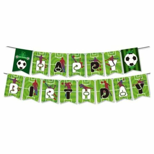 Happy Birthday Soccer Player Paper Bunting  |   Party Banners