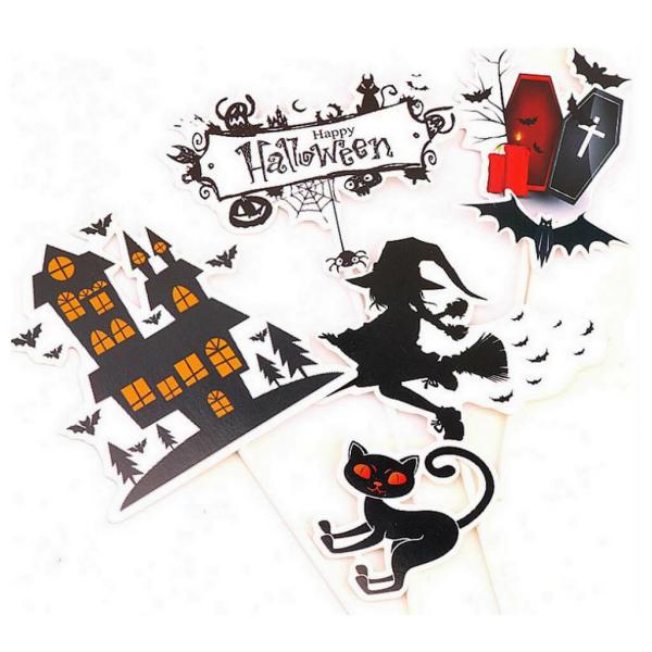 Happy Halloween Paper Cupcake Pick Kit – Style D  |   Cupcake Picks