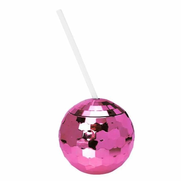 Hot Pink Disco Ball Cocktail Cup  |   Party Cups