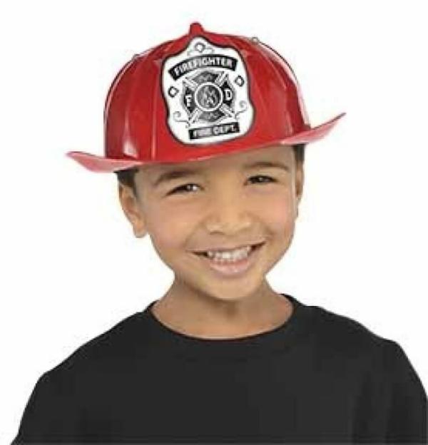 Kids Red Fireman Hat  |   Party Hats