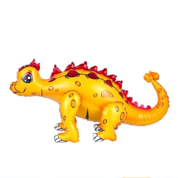 Large 4D Standing Orange Ankylosaurus Dinosaur Foil Balloon  |   Animal Balloons