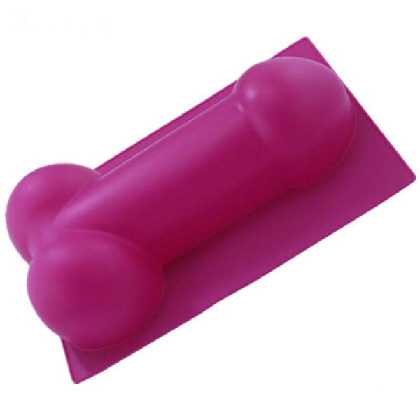 Large Pink Penis Shaped Silicone Bachelorette Cake Mold  |   Molds