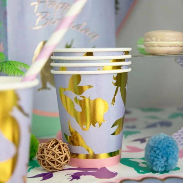 Mermaid Foil Paper Cups 8Pk  |   Party Cups