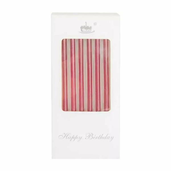 Metallic Red Taper Candles 6Pk  |   Candles