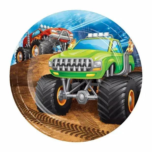 Monster Truck Rally Lunch Paper Plates 8Pk  |   Party Plates