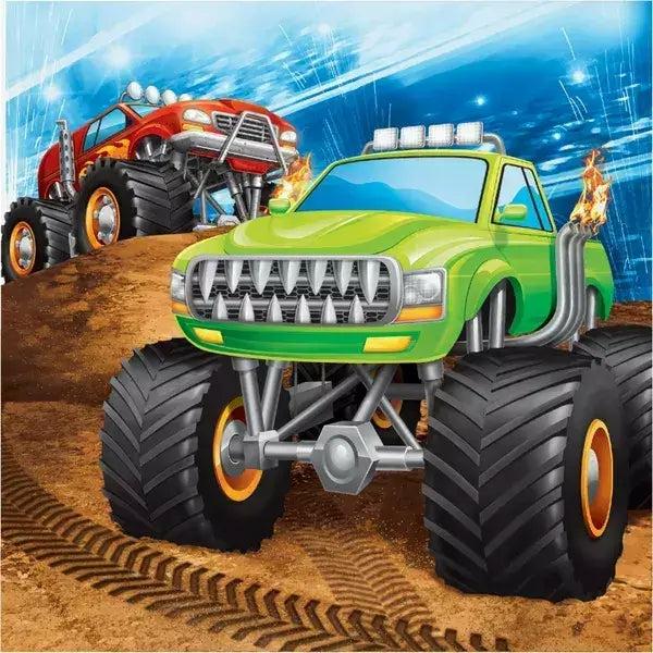 Monster Truck Rally Luncheon Paper Napkins 16Pk  |   Party Napkins