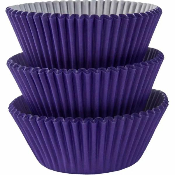 New Purple Cupcake Cases 5Cm 75Pk  |   Baking Cups