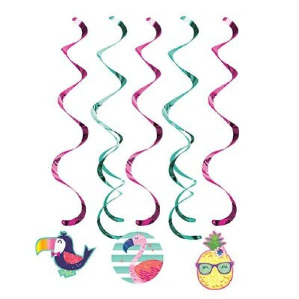 Pineapple N Friends Dizzy Danglers Hanging Swirls 5Pk  |   Swirls