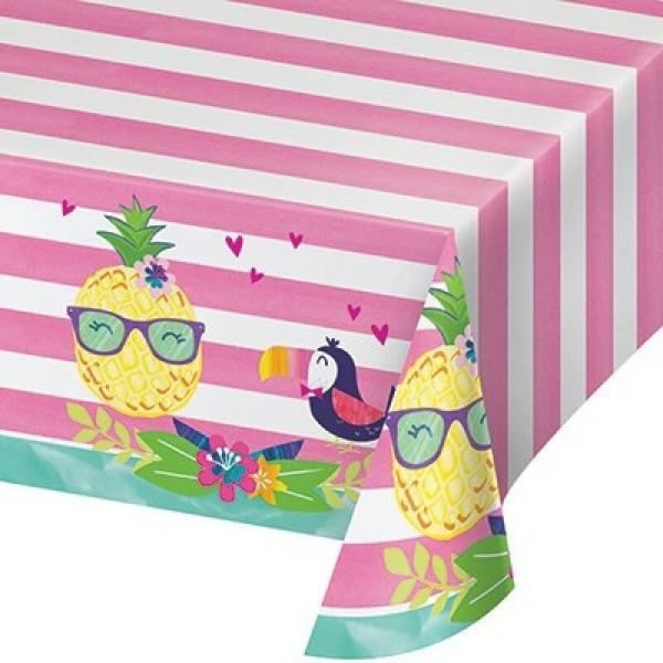 Pineapple N Friends Plastic Tablecover All Over Print  |   Table Covers