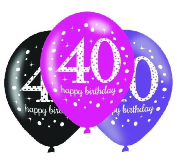 Pink Celebration 40 30Cm Latex Balloons  |   Printed Balloons