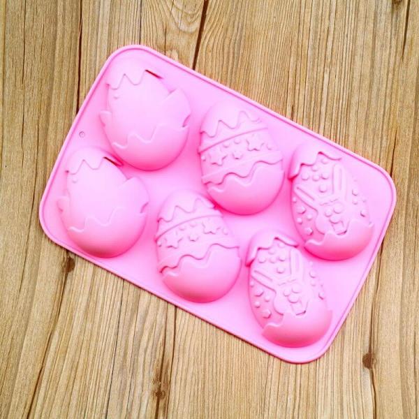 Pink Easter Egg Chocolate Silicone Mold – 6 Cavities  |   Molds