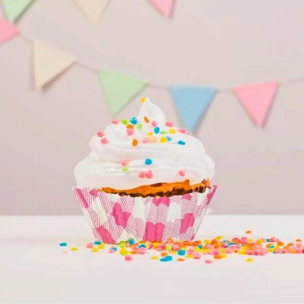 Pink Gingham Paper Cupcake Cases 25Pk  |   Baking Cups